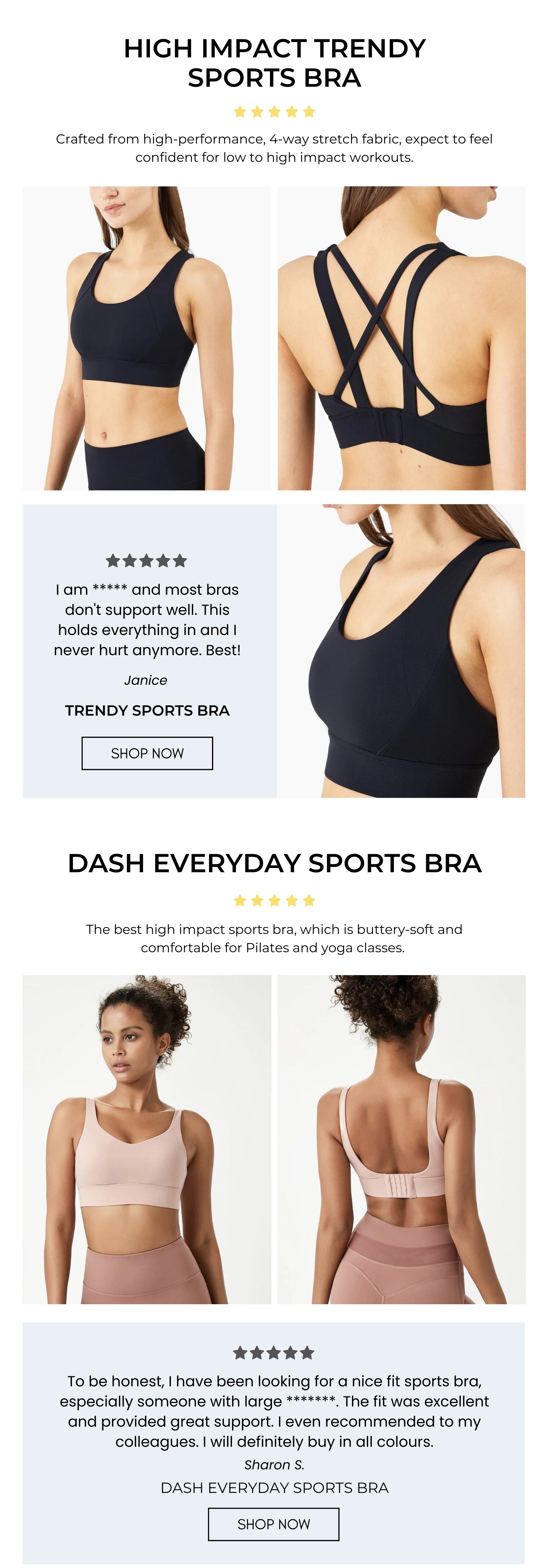 High Impact Buttery Soft Winsome Sports Bra With Clasps