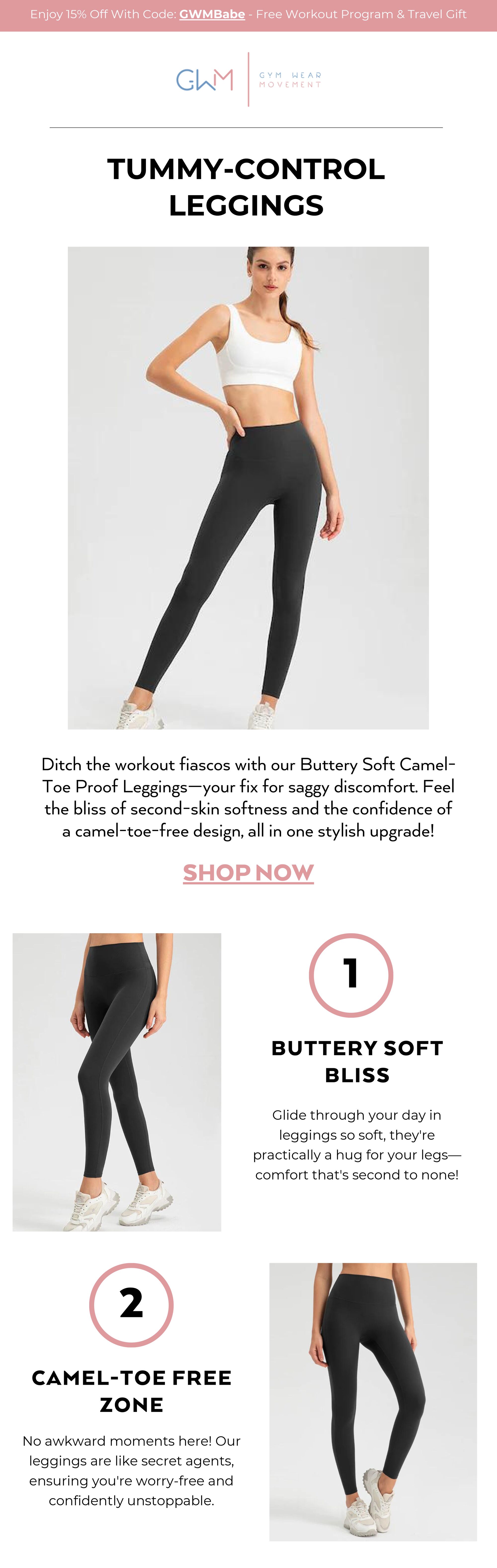 Say Goodbye to Camel Toe and Hello to Tummy-Slimming & Buttersoft Leggings  - Gym Wear Movement